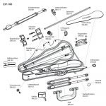 Form shaped violin cases JAEGER Prestige Replacement cover Soft-Tex black with carbon look Original Jaeger Series