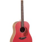 Acoustic Guitar Jump Slope Shoulder Dreadnought Lipstick Ovation