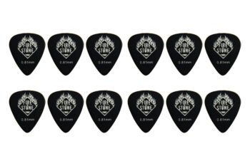 Pick F&S Classic Celluloid 0,81 mm, black Guitar Accessories - Image 2