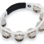 Tambourine Cyclops Hand model Steel Jingles, white Latin Percussion