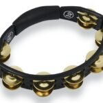 Tambourine Cyclops Hand model Brass Jingles, black Latin Percussion