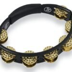 Tambourine Cyclops Hand model Dimpled Brass, black Latin Percussion