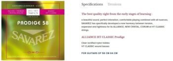 Strings for classic guitar Prodige 38 Childrens Guitar 3/4-7/8 Nylon Strings for classic guitar - Image 2