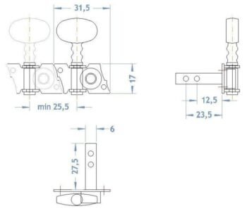 machine heads Small body folk guitar Nickel plated finish Guitar Accessories - Image 4