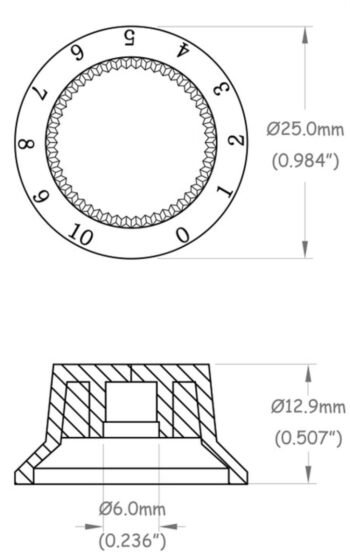Poti button White Guitar Accessories - Image 2