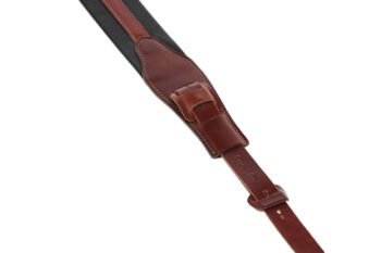 Guitar Straps Prestige 65 padded Security Locks black croc/brown Guitar Accessories - Image 3