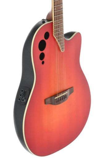 E-Acoustic Guitar Super Shallow Cutaway Honeyburst Satin Ovation - Image 4
