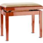 Piano bench Deluxe Cherry tree highgloss GEWA Piano benches