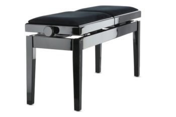 Piano bench Deluxe Double Black highgloss GEWA Piano benches - Image 4
