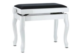 Piano bench Deluxe Classic White highgloss GEWA Piano benches