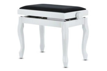 Piano bench Deluxe Classic White highgloss GEWA Piano benches - Image 3