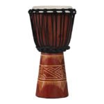 Djembe World Beat Wood Art Red/Natural Latin Percussion