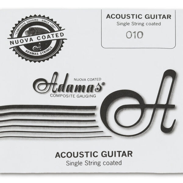Strings for Acoustic Guitar Nuova coated single string plain - bare steel string .010/0,25mm Acoustic guitar strings