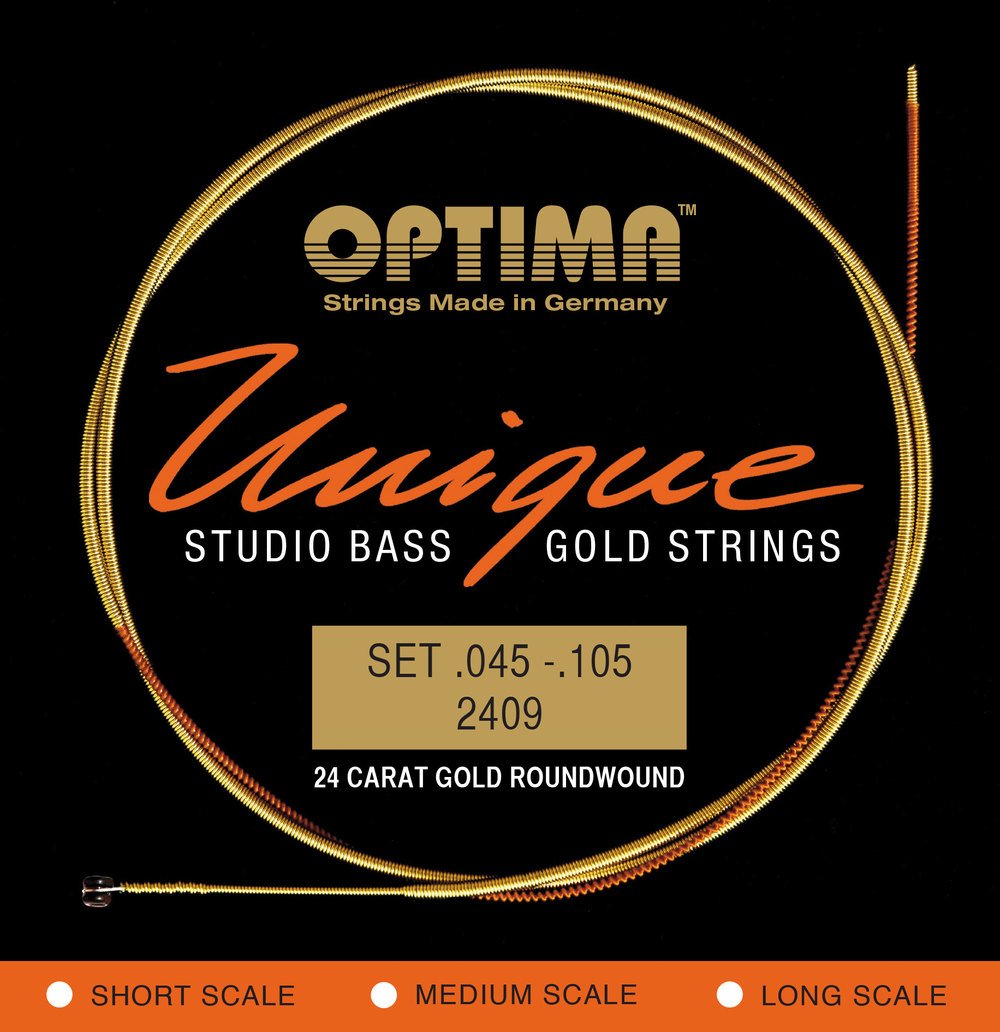 57425 E-Bass Strings Unique studio golden strings 4-str. long sc. Strings for E-Bass - Image 1