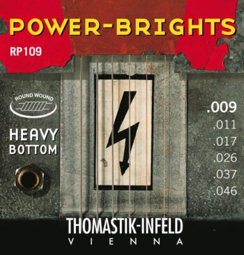 Strings for E-guitar Power Brights Series Set 009 heavy E-guitar strings