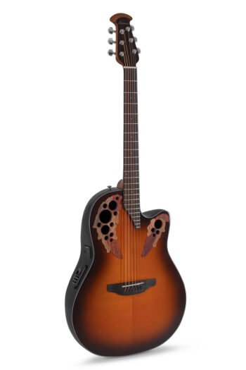E-Acoustic Guitar Celebrity Elite Mid Cutaway Sunburst Ovation - Image 2