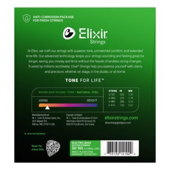 14102 Bass Nanoweb Medium 50-105 Elixir - Image 3