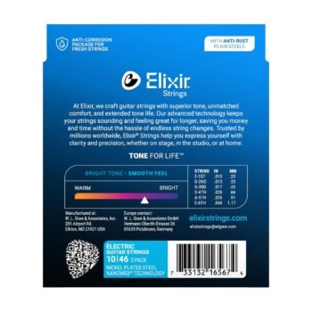 16567 Nanoweb Electric Guitar Strings, 3-Pack 10-46 Elixir - Image 3