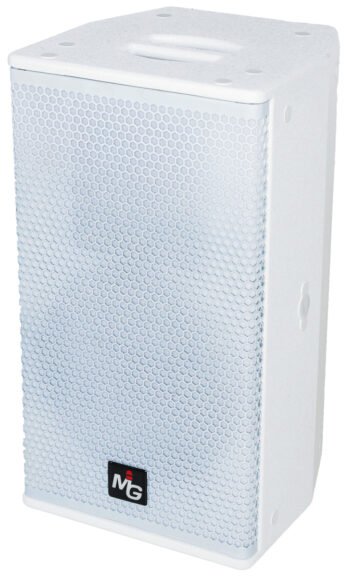 MA-P10DW Self-Powered 10" 2-Way-Loudspeaker w. 2 Channel Wireless Receiver (white) 823-832 MHz Mipro