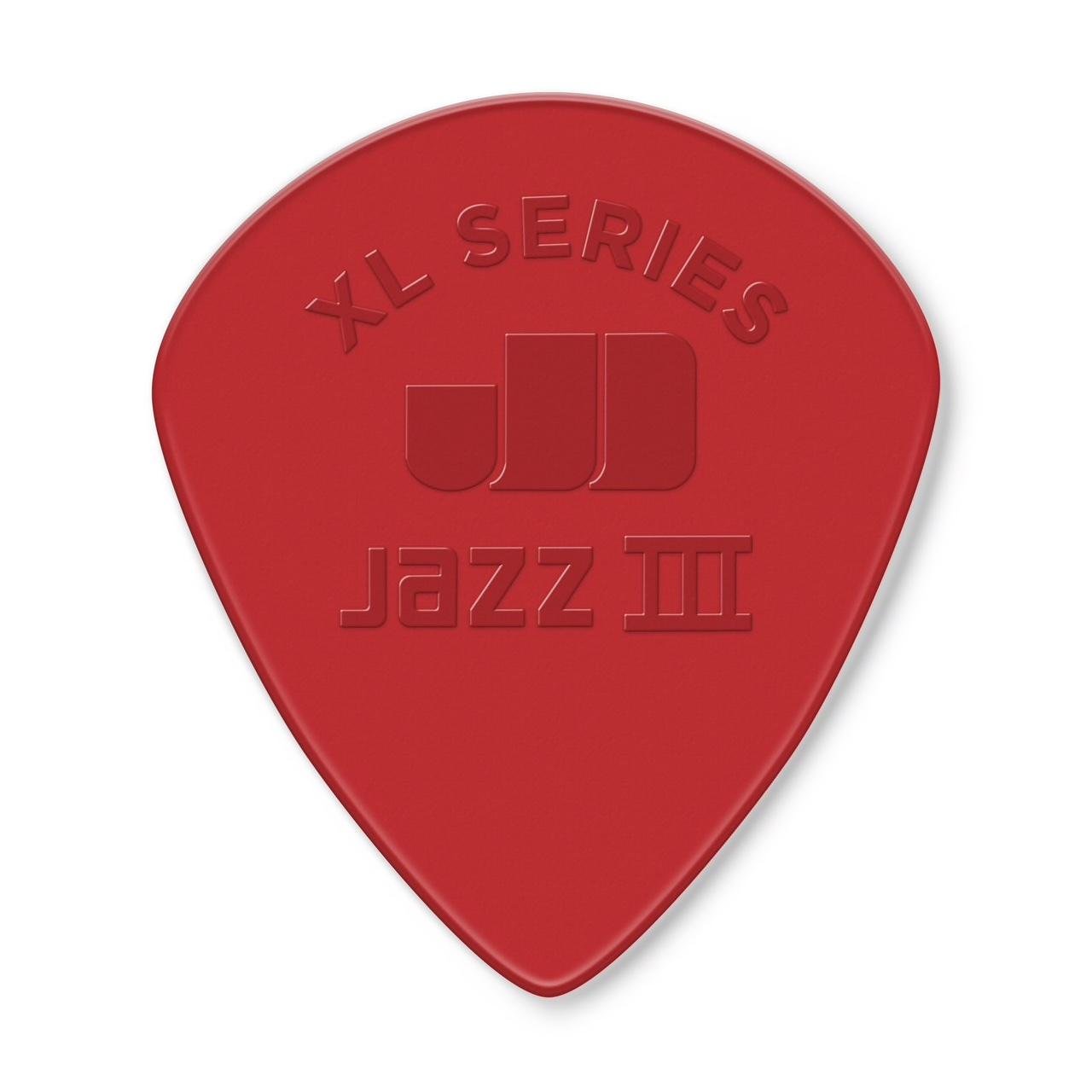 47rxln-01 47RXLN NYLON JAZZ 3 RED NYLON XL GUITAR PICKS (24-BAG) Dunlop - Image 1
