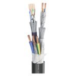SC-Monocat 111C; power: 3 x 2,50 mm²x CAT.7; DMX: 4 x 0,22 mm²; PVC Ø 16,00 mm; black Sommer Cable