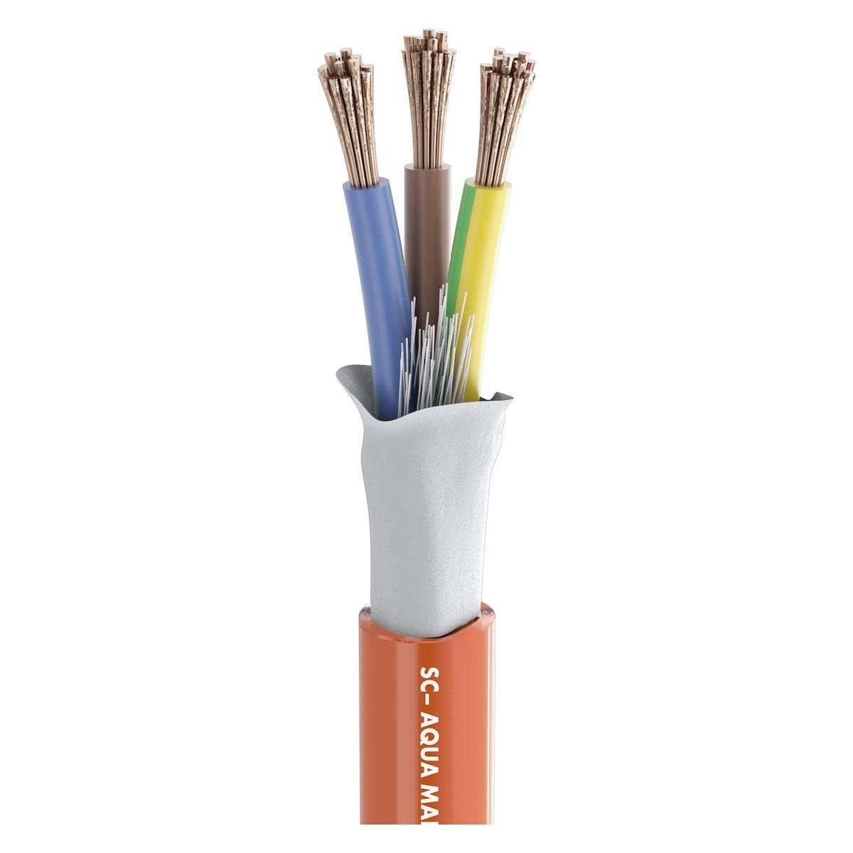 700-0245-0325aq Power Lead SC-AQUA MARINEX POWER 325; 3 x 2,50 mm²; PUR-SR, Ø 9,40 mm; orange, RAL 2003 Sommer Cable - Image 1