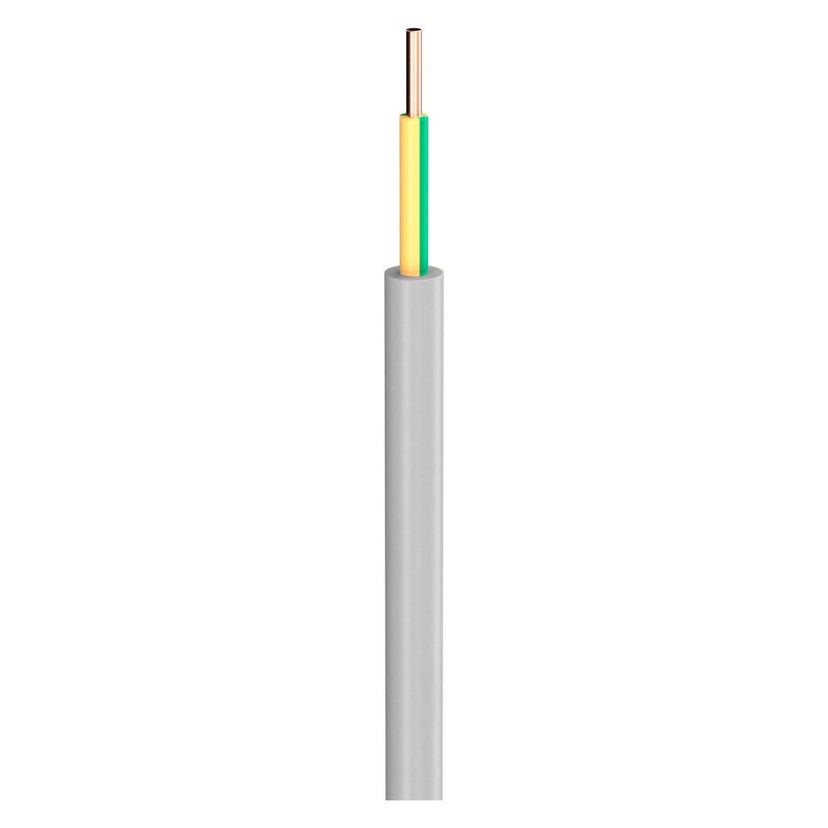 720-0016-01100 Power Lead NYM-J; 1 x 10,00 mm²; PVC, flame-retardant, Ø 8,20 mm; grey; Eca Sommer Cable - Image 1