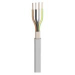Power Lead NYM-J; 4 x 1,50 mm²; PVC, flame-retardant, Ø 9,00 mm; grey; Eca Sommer Cable