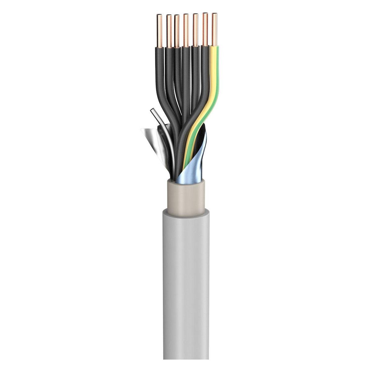 720-0056-07015 Power Lead (N)YM-(ST)-J; 7 x 1,50 mm²; PVC, flame-retardant, Ø 11,70 mm; grey Sommer Cable - Image 1
