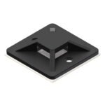 Self adhesive cable tie mount - 30 x 30 mm Black version Procab
