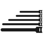Hook & loop cable ties - 13 x 240 mm Black version (1 pc) Procab