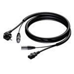 Schuko power male & XLR female - euro power female & XLR male - 3 x 2.5 mm² 15 meter Procab
