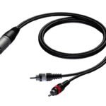 XLR male - 2 x RCA/Cinch male 5 meter Procab