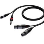 2 x XLR female - 2 x 6.3 mm Jack male mono 3 meter Procab