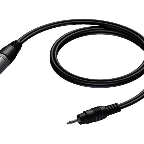 XLR male - 3.5 mm Jack male stereo 1.5 meter Procab