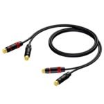 2 x RCA/Cinch male to 2 x RCA/Cinch male - heavy duty 10 meter Procab