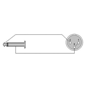 6.3 mm Jack male mono - XLR female 3 meter Procab - Image 2
