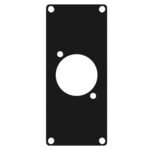 CASY 1 space cover plate - 1x D-size hole Black version Caymon