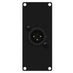 CASY 1 space with XLR male to 3-pin terminal block Black version Caymon