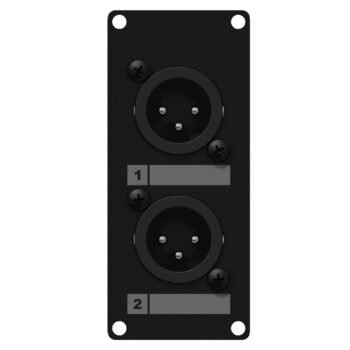 CASY 1 space with 2x XLR male to 3-pin terminal block Black version Caymon