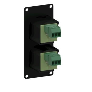 CASY 1 space with 2x XLR male to 3-pin terminal block Black version Caymon - Image 2
