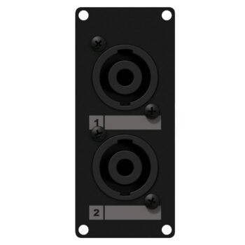 CASY 1 space with 2x male SpeakON to 4-pin terminal block Black version Caymon