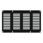 CASY 4 space vented blind plate Black version Caymon