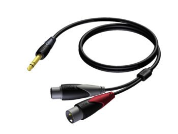 6.3 mm Jack male stereo - XLR male & XLR female 3 meter Procab