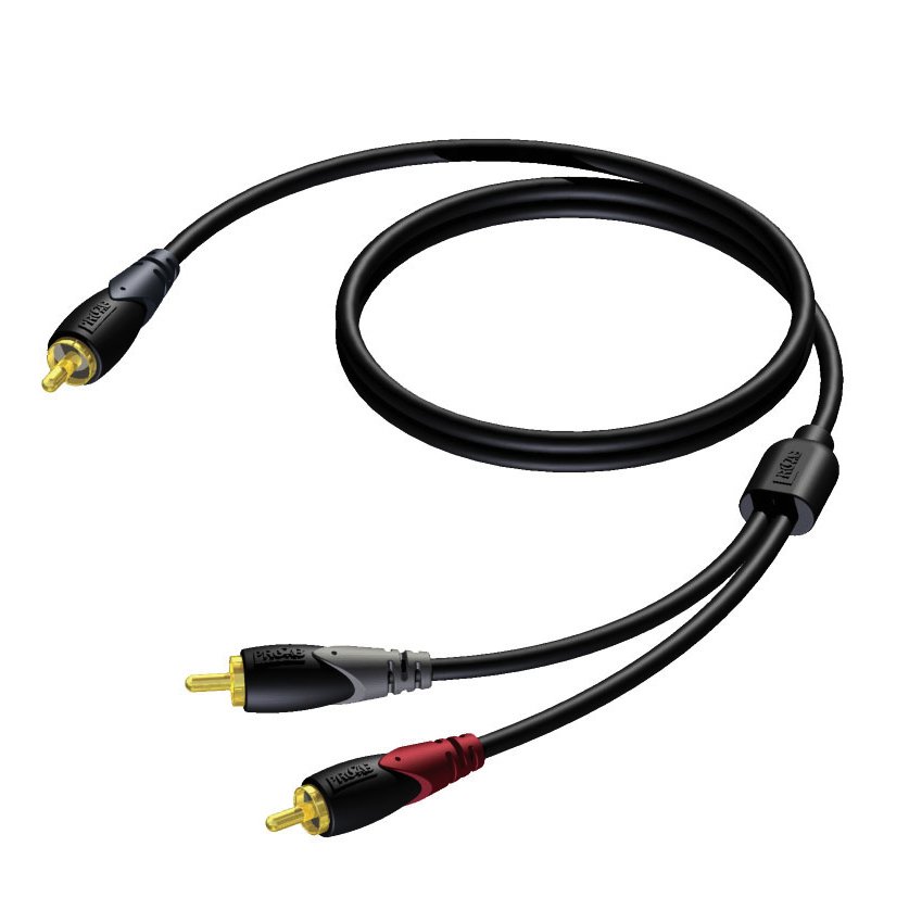 cla725-1-5_1 RCA/Cinch male - 2 x RCA/Cinch male 1.5 meter Procab - Image 1