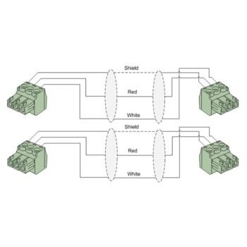 2 x terminal block - 2 x terminal block (3p - 3.81mm) 1 meter Procab - Image 2