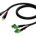 2 x RCA/Cinch - 2 x terminal block (3p - 3.81mm) 1,5 meter Procab