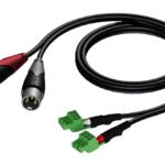 2 x XLR male - 2 x terminal block (3p - 3.81mm) 1,5 meter Procab