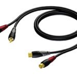 2 x RCA/Cinch female - 2 x RCA/Cinch male 5 meter Procab
