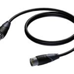 DMX 2-pair cable -XLR male - XLR female 1,5 meter Procab